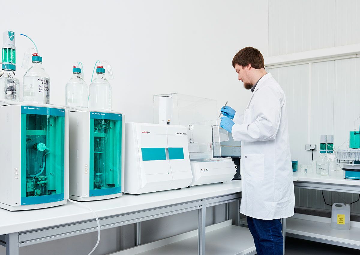 Verbrennungsionenchromatographie (CIC) zur EOF-Analyse