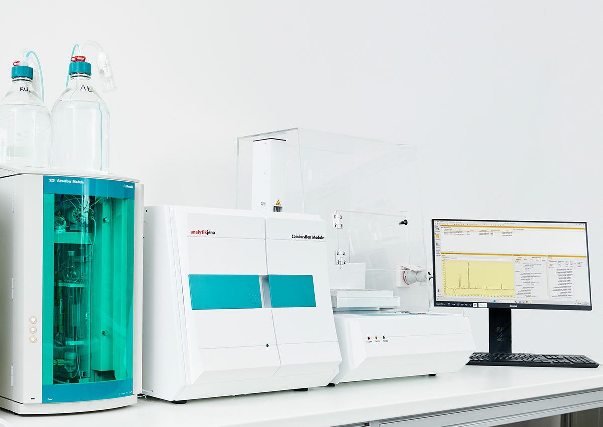 Verbrennungsionenchromatographie zur Analyse auf EOF