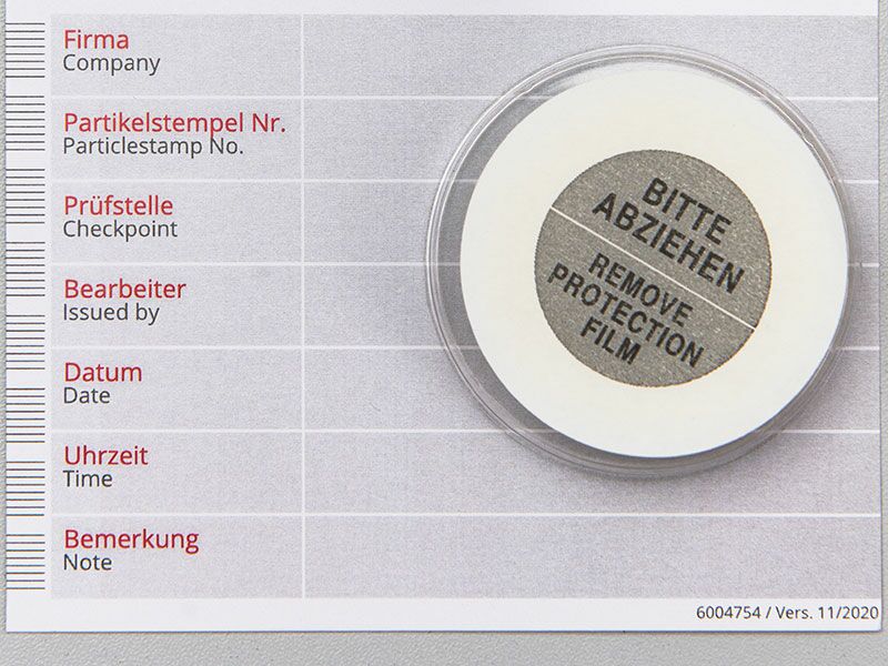 Particle stamps, correct application: Step 2