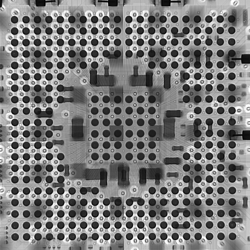 Ball Grid Array (BGA) in the 2D X-ray image